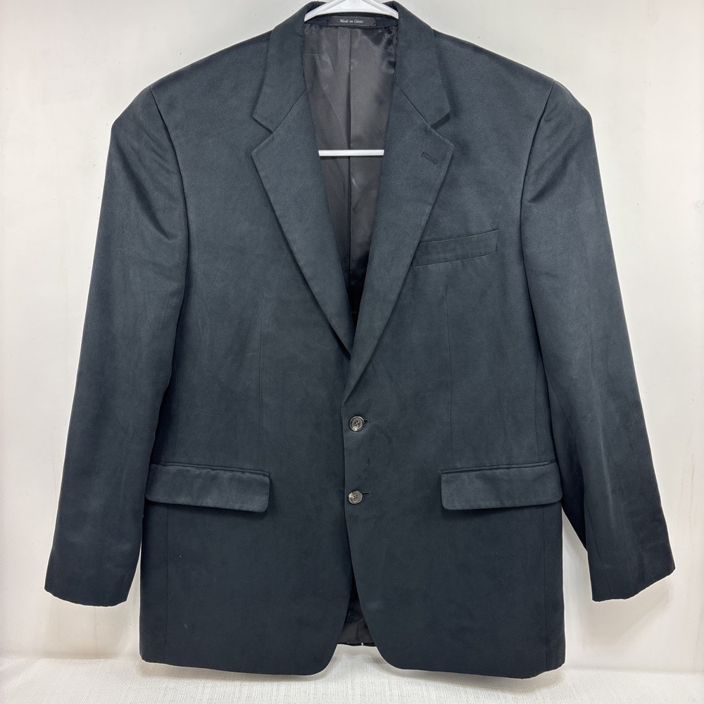 Chaps Men's Navy Blue Two-Button Sport Coat Blazer